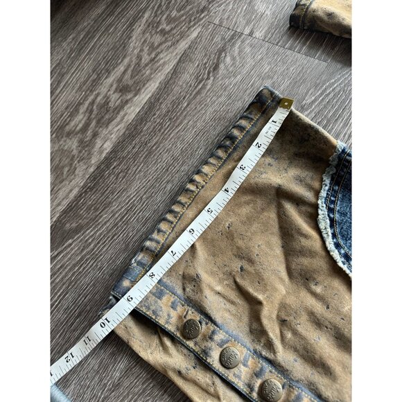 Y2K Mudd Low Rise Flare Two Tone Snap Pants size 8 - Picture 11 of 11